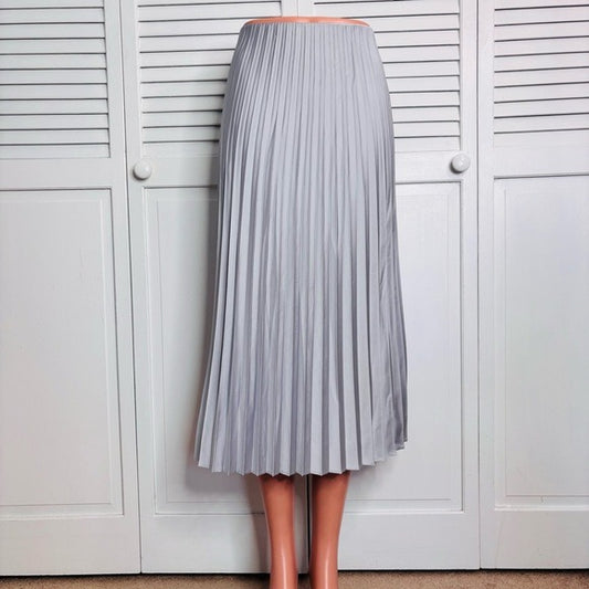 *NEW* J. CREW Gwyneth Pleated Slip Skirt in Gray Size Medium