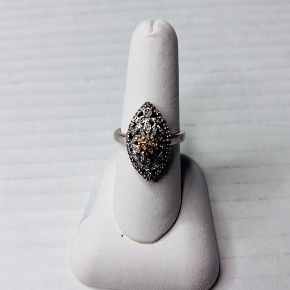AFFINITY DIAMONDS Sterling Silver Filigree 1/3ct Ring Size 7