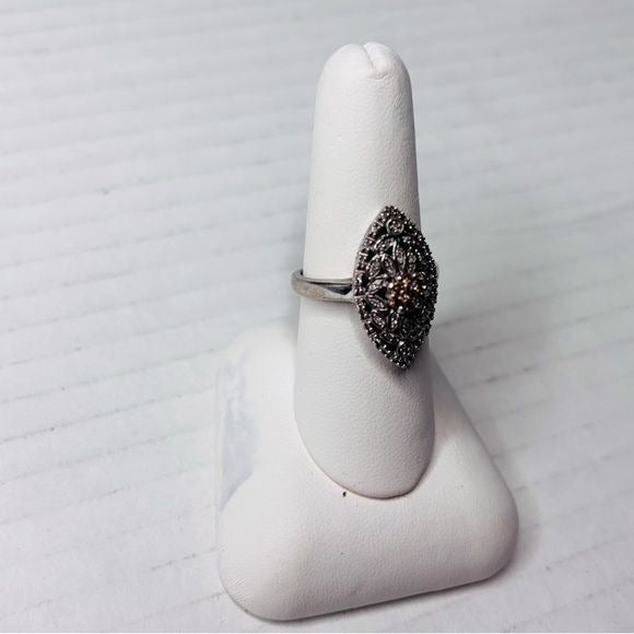 AFFINITY DIAMONDS Sterling Silver Filigree 1/3ct Ring Size 7