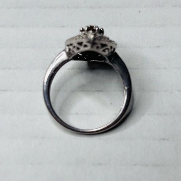 AFFINITY DIAMONDS Sterling Silver Filigree 1/3ct Ring Size 7