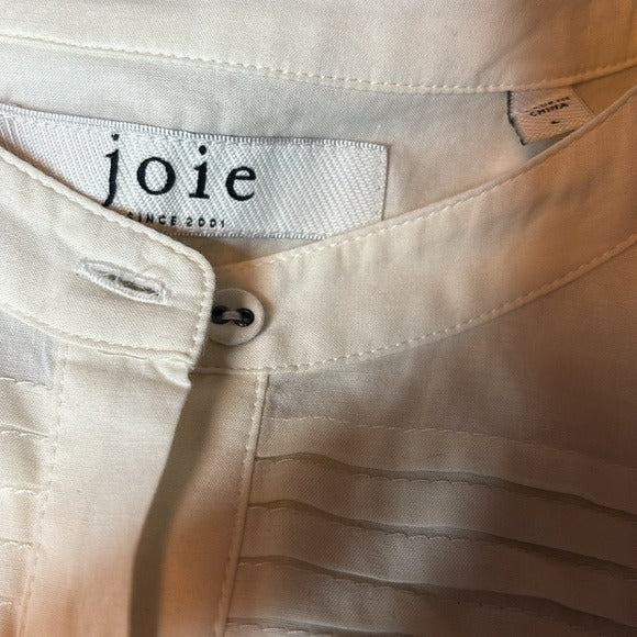 JOIE Porcelain Vesta Long Sleeve Button Down Blouse Size Large