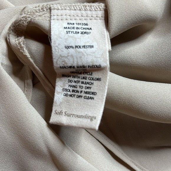 *New* SOFT SURROUNDINGS Jubilee Tank in Beige Size Medium