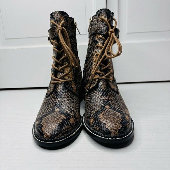 JOIE Rawly Rosewood Python Ankle Boot Size 8