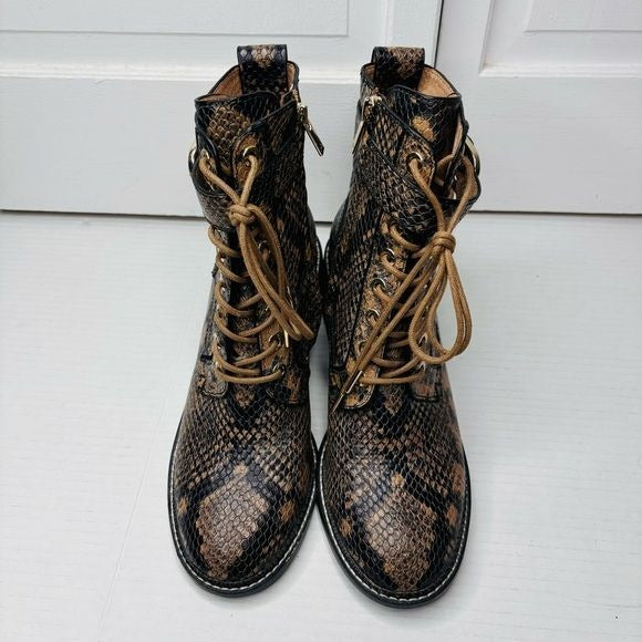 JOIE Rawly Rosewood Python Ankle Boot Size 8