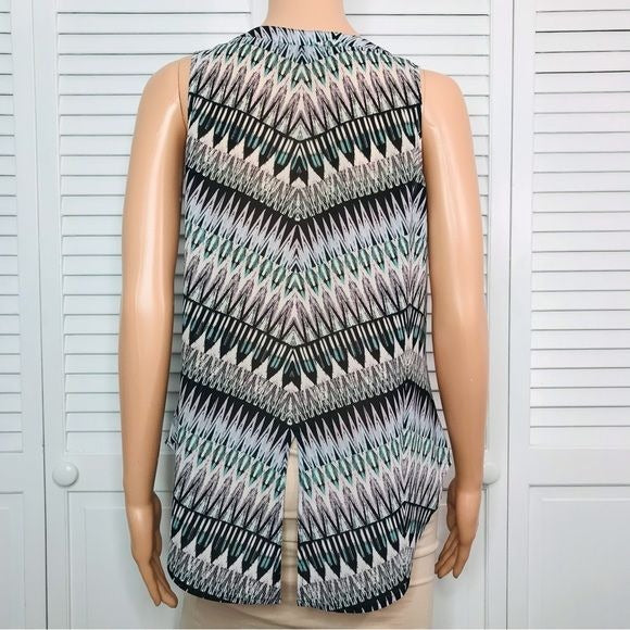 SANCTUARY Sleeveless Aztec Print Blouse Size Medium