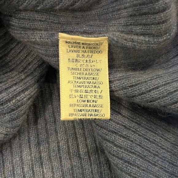 REBECCA MINKOFF Blue Stevie Bell Sleeve Cashmere Sweater Size Medium