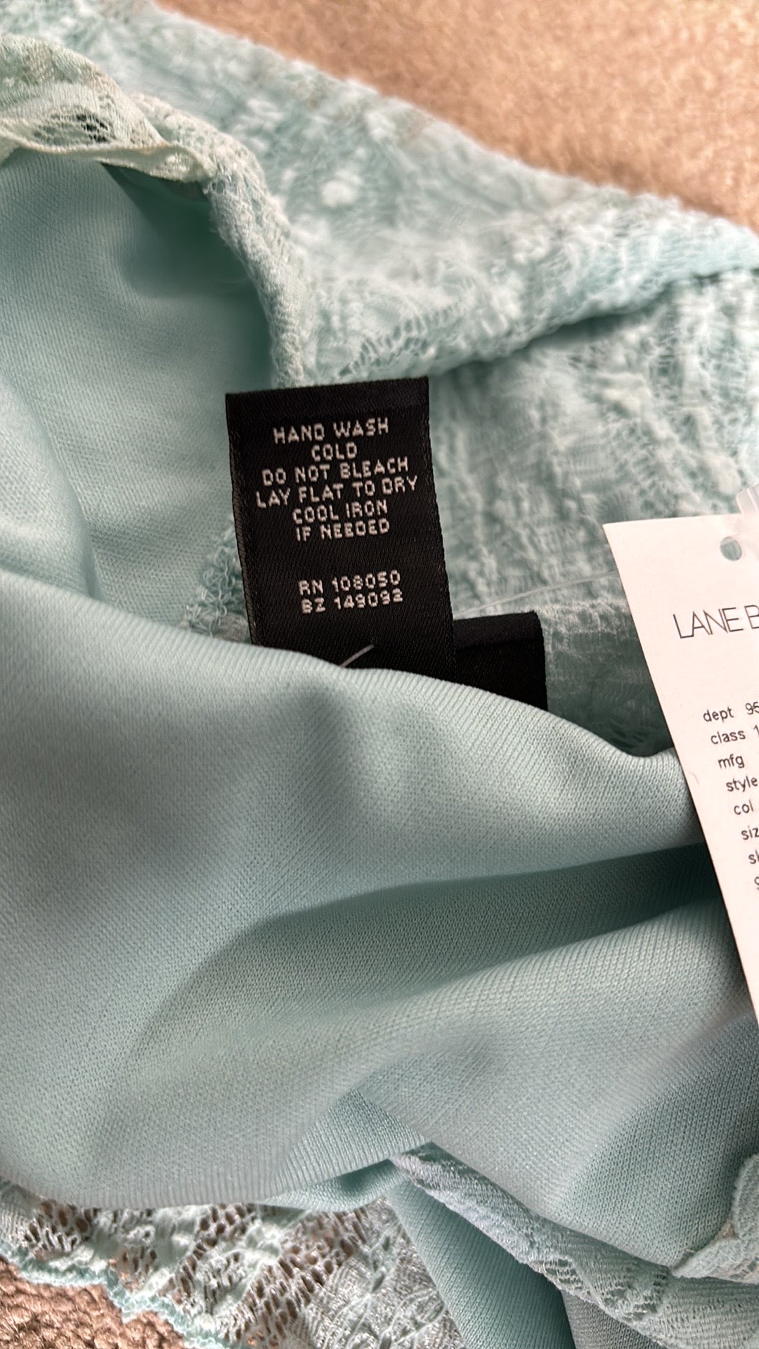 *NEW*LANE BRYANT Aqua Lace Ruffle Tank Top Size 18/20