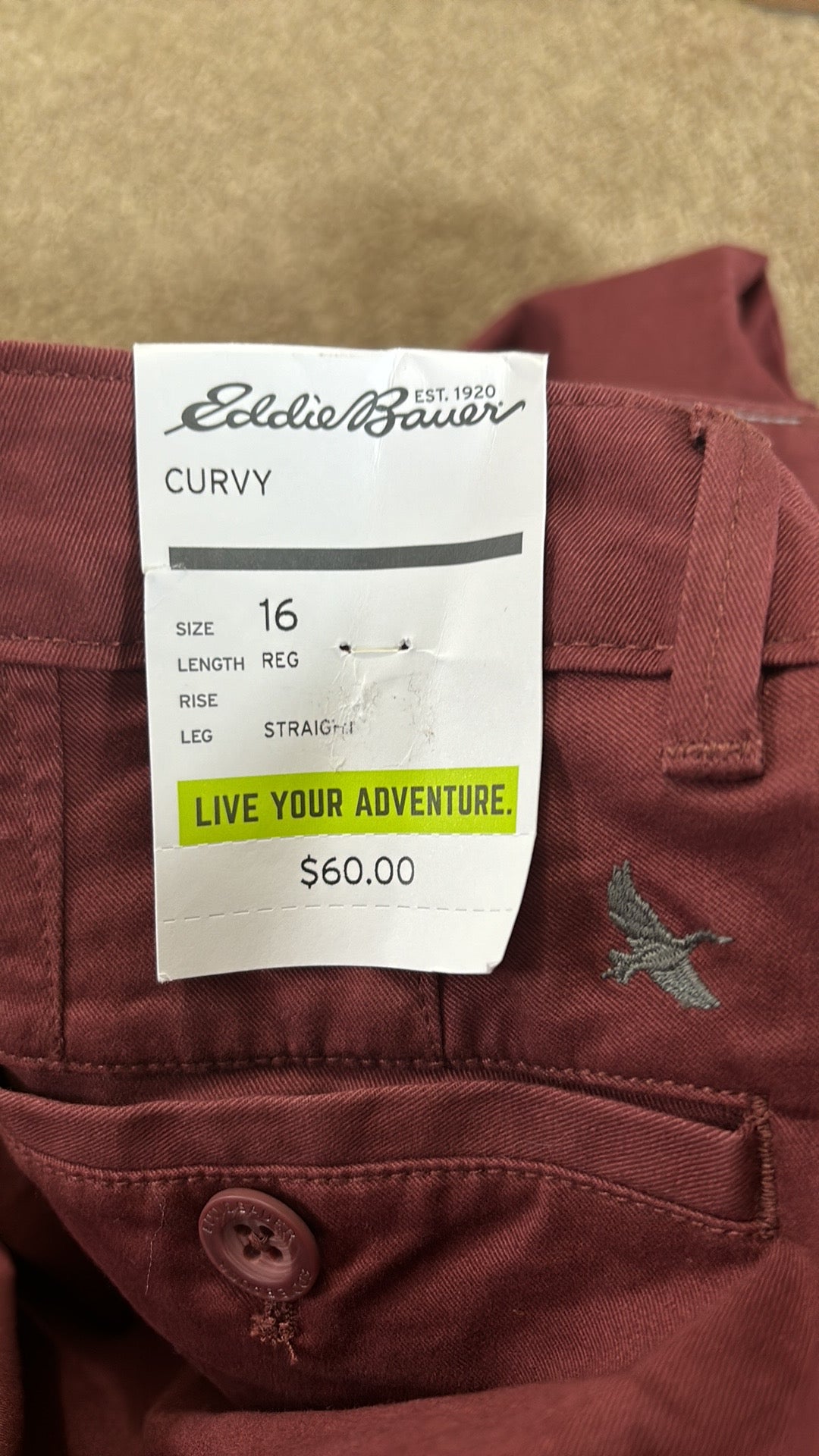 *NEW* EDDIE BAUER Legendwash Stretch Curvy Crop Jeans Size 16