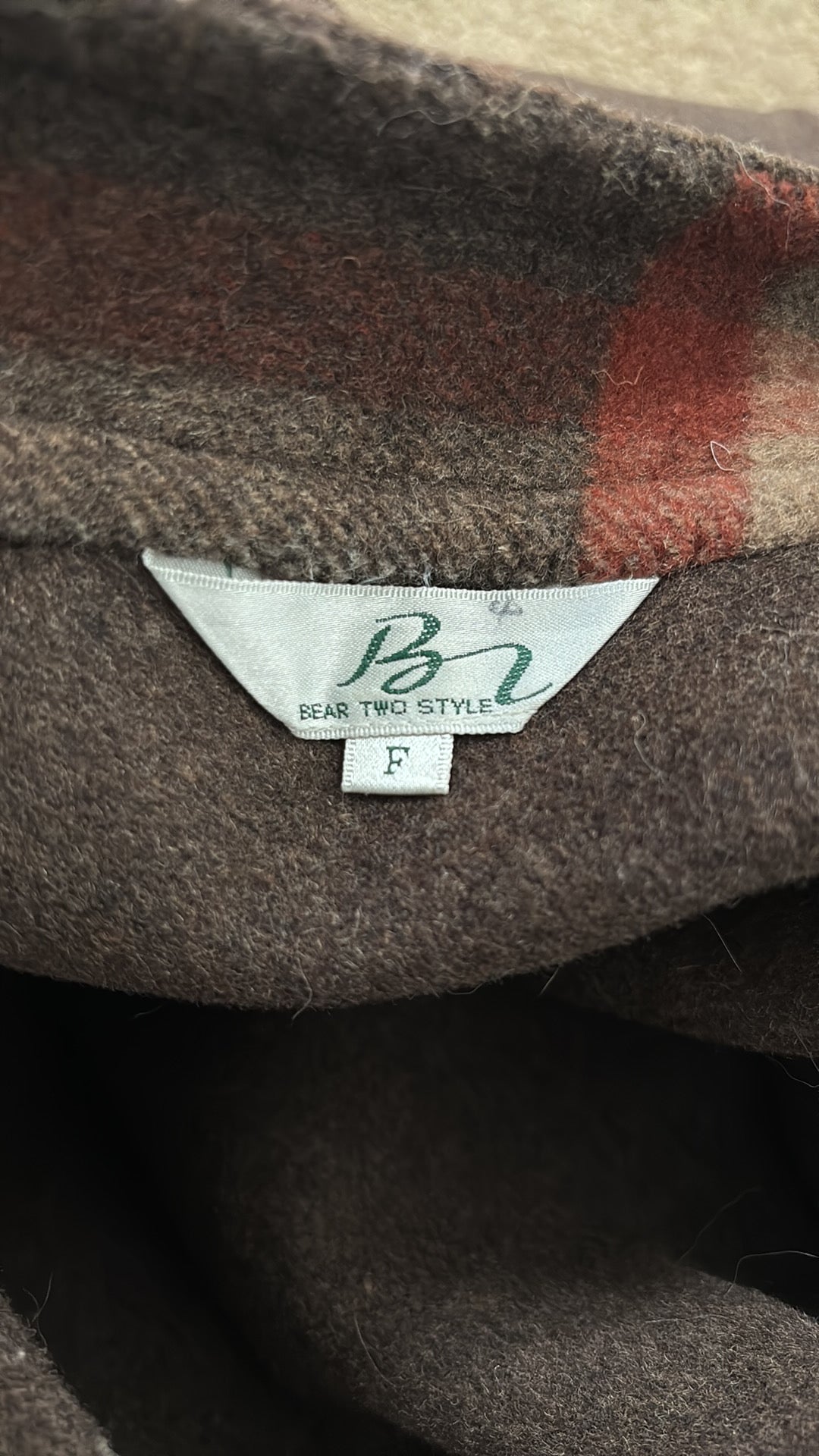 BEAR TWO STYLE Vintage Brown Plaid Skirt Size 4