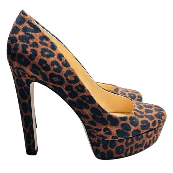 NEW JESSICA SIMPSON Nellah Animal Print High Heel Platform Pumps Size 8