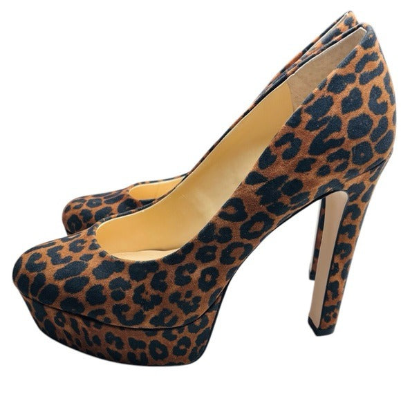 NEW JESSICA SIMPSON Nellah Animal Print High Heel Platform Pumps Size 8