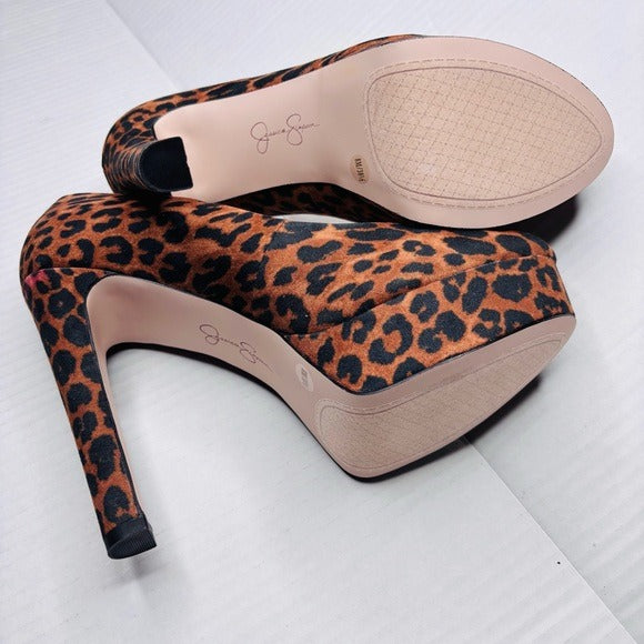 NEW JESSICA SIMPSON Nellah Animal Print High Heel Platform Pumps Size 8