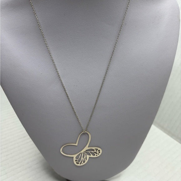 TANYA MOSS Sterling Silver Monarch Butterfly Pendant with Chain