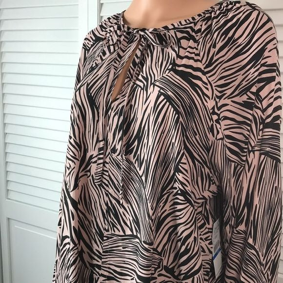 *NEW* KAREN KANE Night Lights Animal Print Peasant Blouse Size XL
