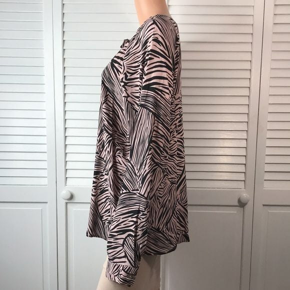 *NEW* KAREN KANE Night Lights Animal Print Peasant Blouse Size XL