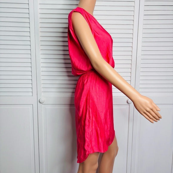 NEW EXPRESS Pink Lace Cap Sleeve Dress Size Small