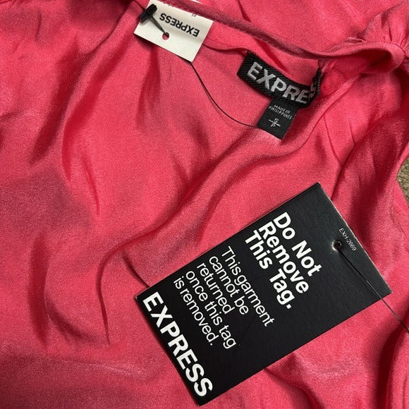 NEW EXPRESS Pink Lace Cap Sleeve Dress Size Small