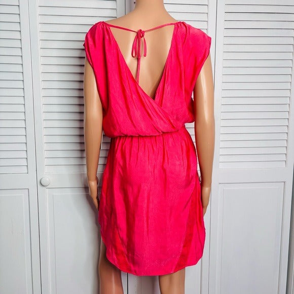 NEW EXPRESS Pink Lace Cap Sleeve Dress Size Small