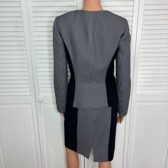 TAHARI Arthur S. Levine Houndstooth Skirt Suit Size 4