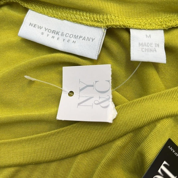 *New* NEW YORK & COMPANY Olive Green Short Sleeve Dress Size Medium