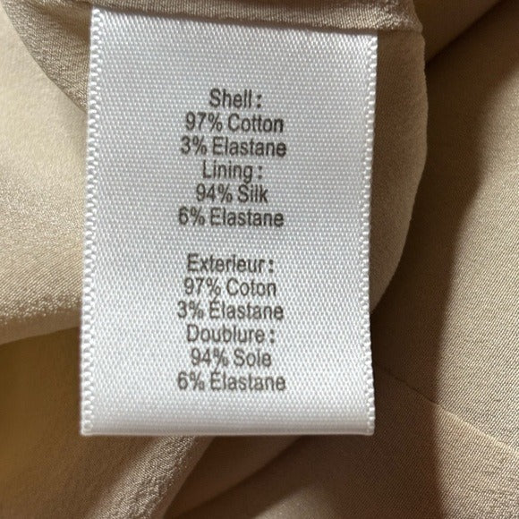 ADAM by Adam Lippes Sleeveless V-Neck Dress in Khaki Size 4