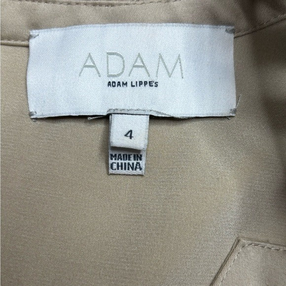 ADAM by Adam Lippes Sleeveless V-Neck Dress in Khaki Size 4