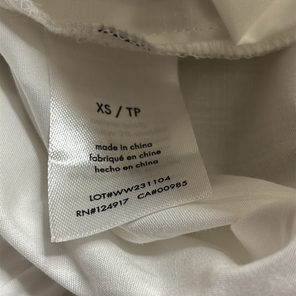 *New* WEWOREWHAT Cotton Poplin Tie Waist Shorts in White Size XS