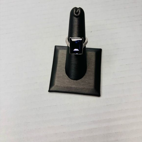 SWAROVSKI Amethyst Rhodium Plated Cocktail Ring Size 6