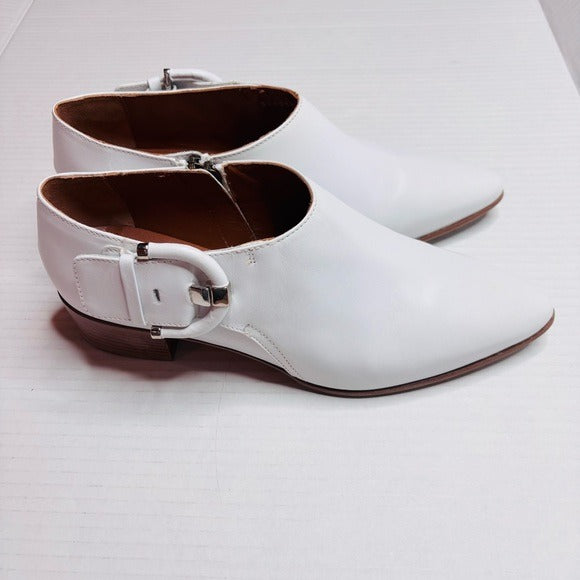 AQUATALIA White Ferry Waterproof Leather Bootie Size 8