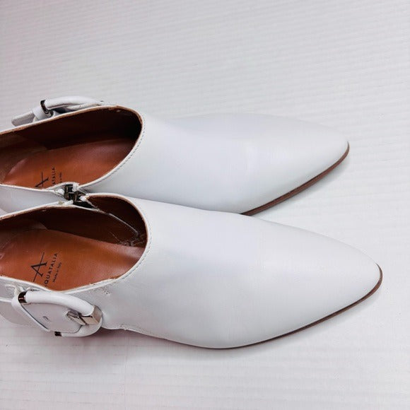 AQUATALIA White Ferry Waterproof Leather Bootie Size 8