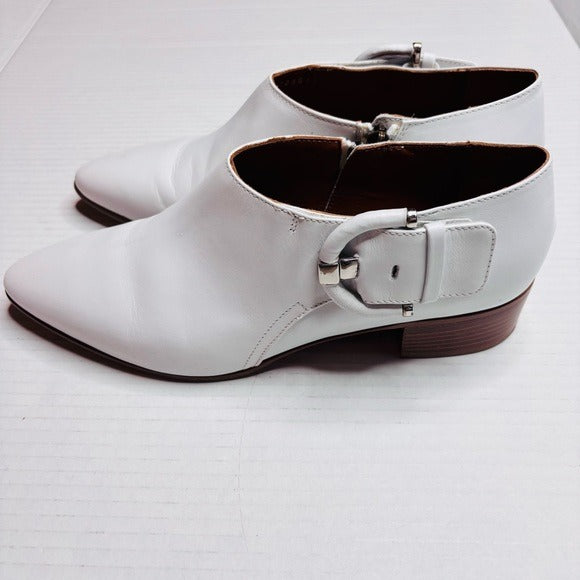 AQUATALIA White Ferry Waterproof Leather Bootie Size 8