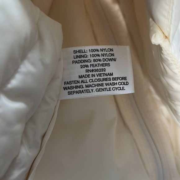 *NEW* GALLERY Ivory Quilted Puffer Vest Size XXL