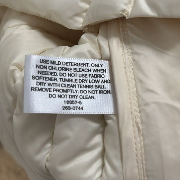 *NEW* GALLERY Ivory Quilted Puffer Vest Size XXL
