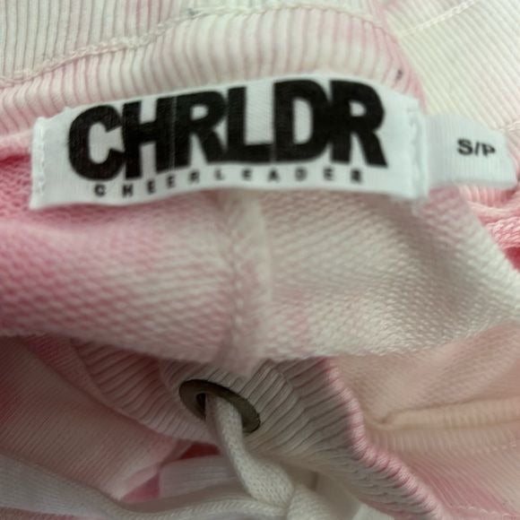 CHRLDR Lips Pink White Tie-Dye Sweatpants Size Small