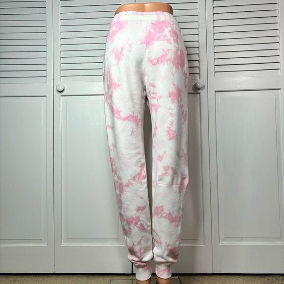 CHRLDR Lips Pink White Tie-Dye Sweatpants Size Small