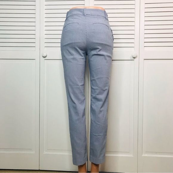 LORD & TAYLOR Kelly High Rise Blue White Striped Pants Size 2