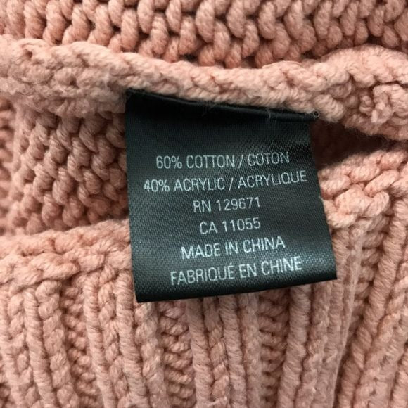 360 SWEATER Pink V-Neck Knit Pullover Sweater Size M