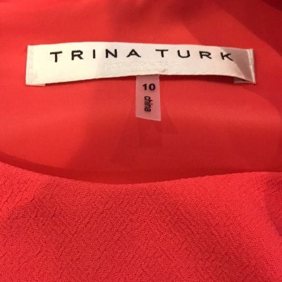 TRINA TURK Pink Short Sleeve Shift Dress Size 10
