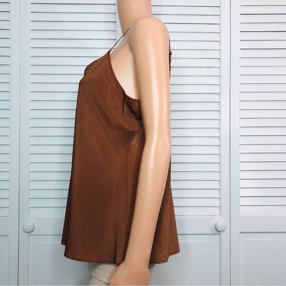 *NEW* UNIQLO Shiny Brown Camisole Size Medium