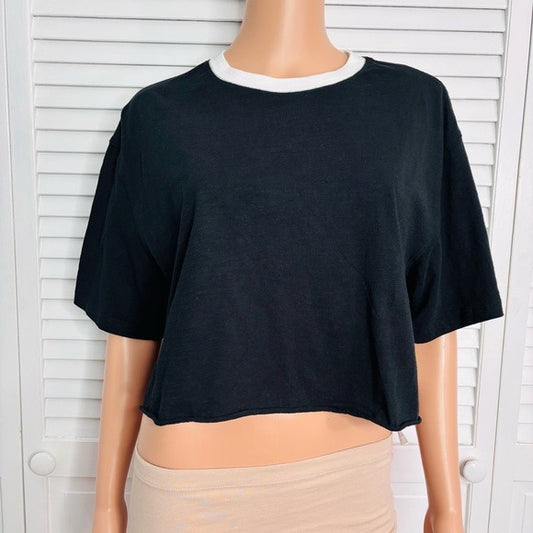 *new* FABLETICS Cotton Slub Cropped Tee Size Small