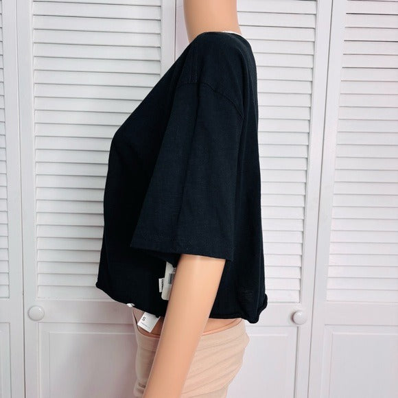 *new* FABLETICS Cotton Slub Cropped Tee Size Small