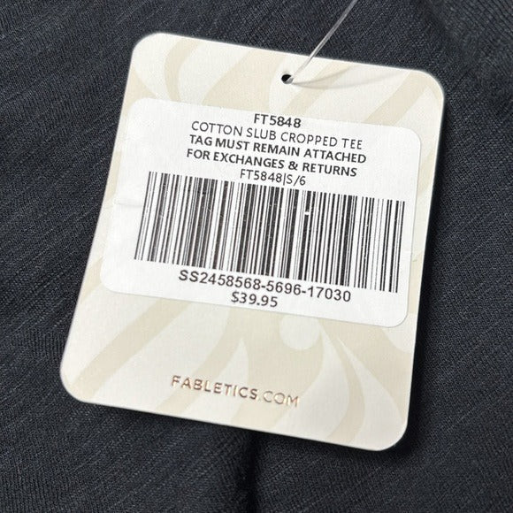 *new* FABLETICS Cotton Slub Cropped Tee Size Small