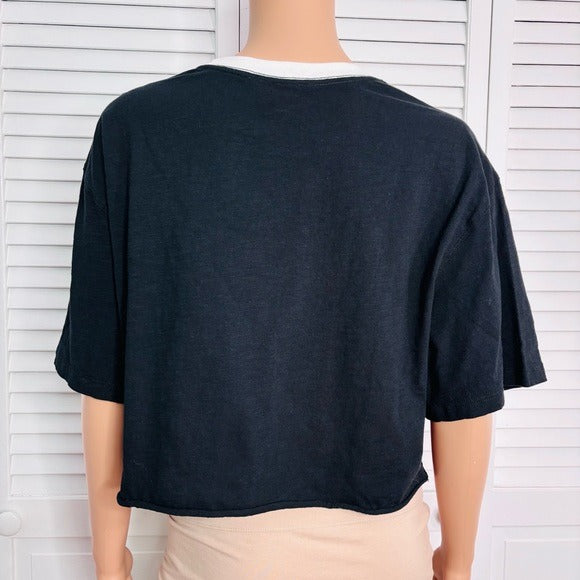 *new* FABLETICS Cotton Slub Cropped Tee Size Small