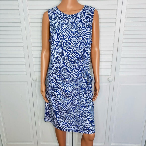 New LILLY PULITZER Bryson Sleeveless Dress in Martinique Blue Size Large