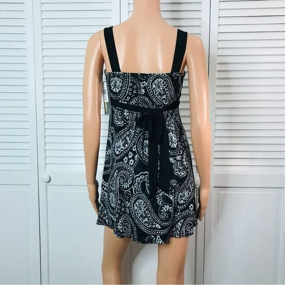 *New* RUBY ROX Black White Geometric Pattern Sleeveless Dress Size Small
