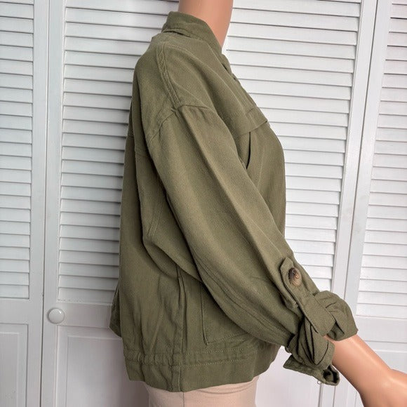 NEW BLANK NYC Green Utility Jacket Size Small
