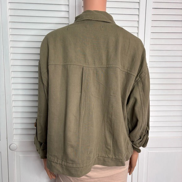 NEW BLANK NYC Green Utility Jacket Size Small