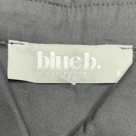 BLUE B. COLLECTION Black Star Embroidered Cap Sleeve Blouse Size Small
