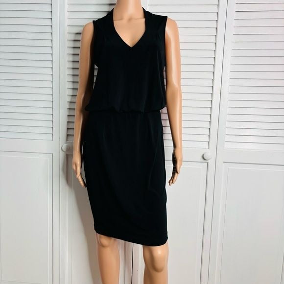 BANANA REPUBLIC Black Sleeveless V-Neck Dress Size 4