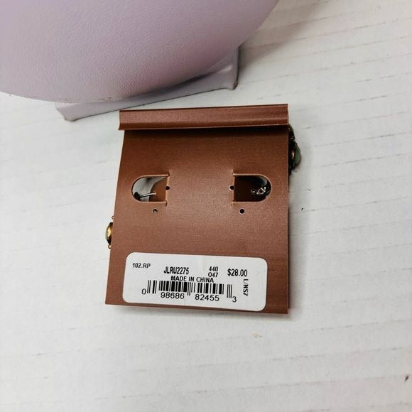 *NEW* LUCKY BRAND Gold Green Small Hoop Earrings